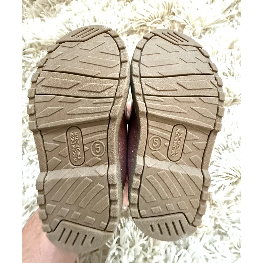 Toddler Old Navy Mary Janes Size 5 Pink Glitter Shoes